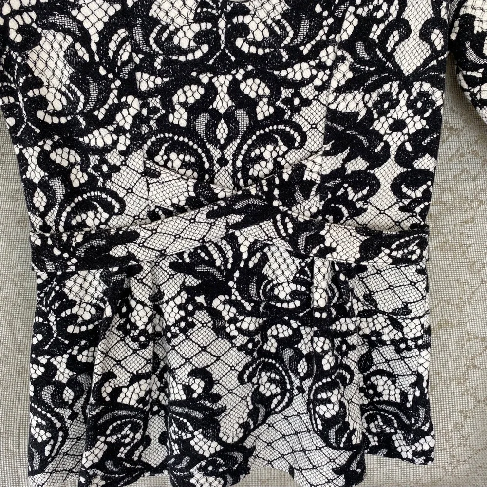 Anthropologie Postmark Leia Lace Print Peplum Top_3